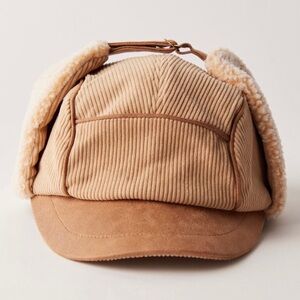 Free People cozy cord trapper hat
